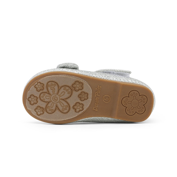 Toddler Girl's Ballerina Bow Flats - SILVER GLITTER - 5